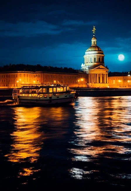 Экскурсия Ночной Петербург с теплоходной прогулкой — Гостиницы, экскурсии — афиша Санкт-Петербурга