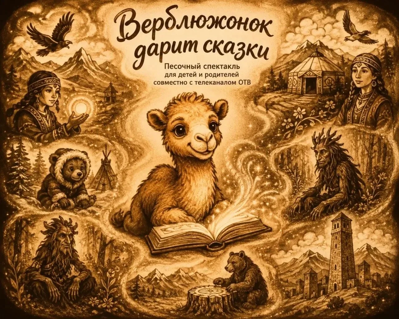 Верблюжонок дарит сказки — Детский Театр песка и теней Скарабей — афиша Санкт-Петербурга